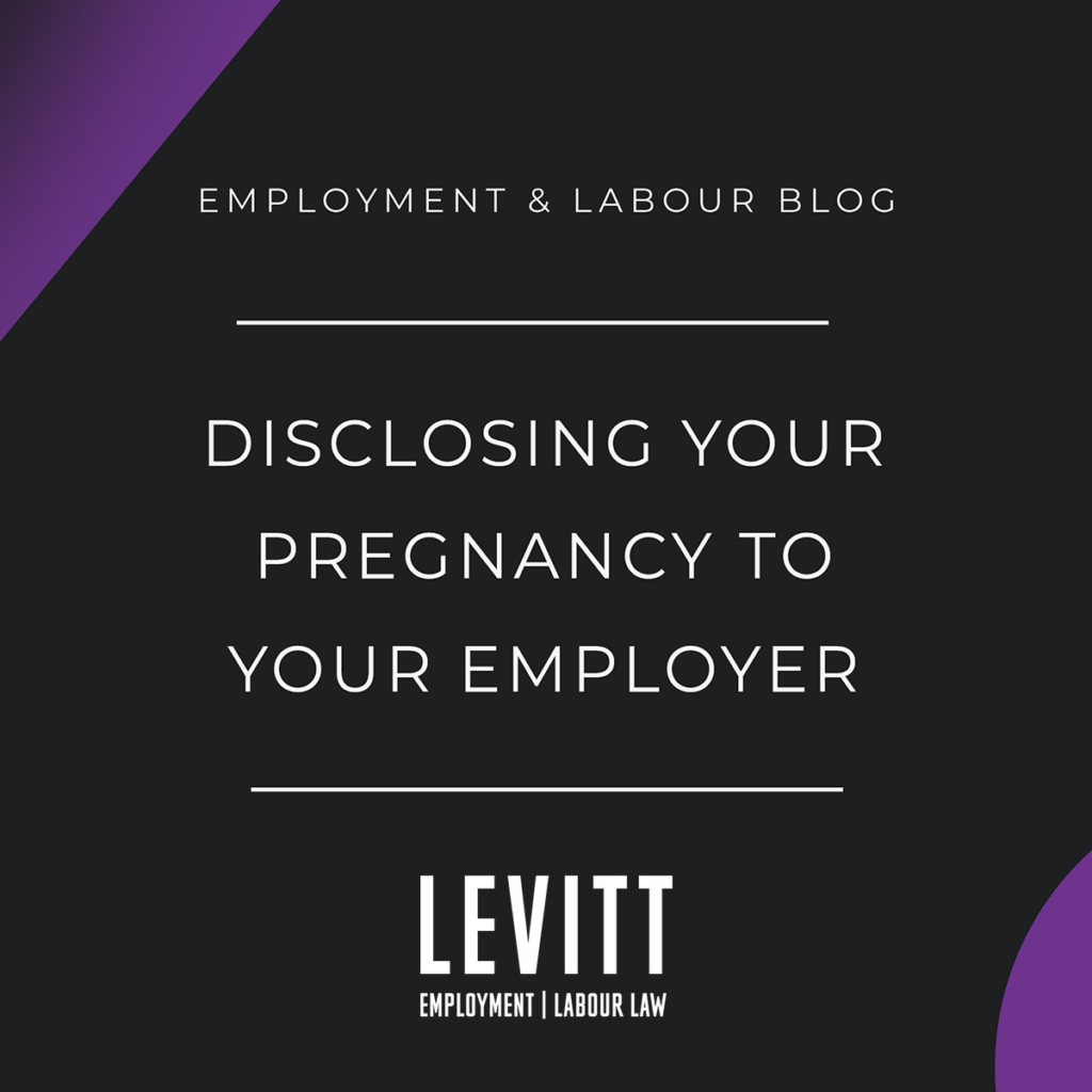 Disclosing Your Pregnancy to Your Employer