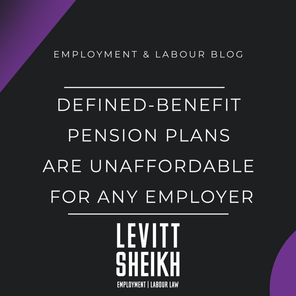 Defined-benefit pension plans are unaffordable for any employer