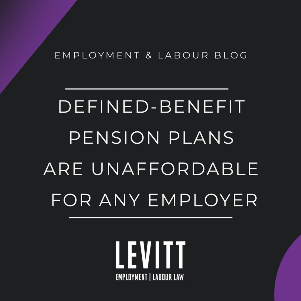 Defined-benefit pension plans are unaffordable for any employer