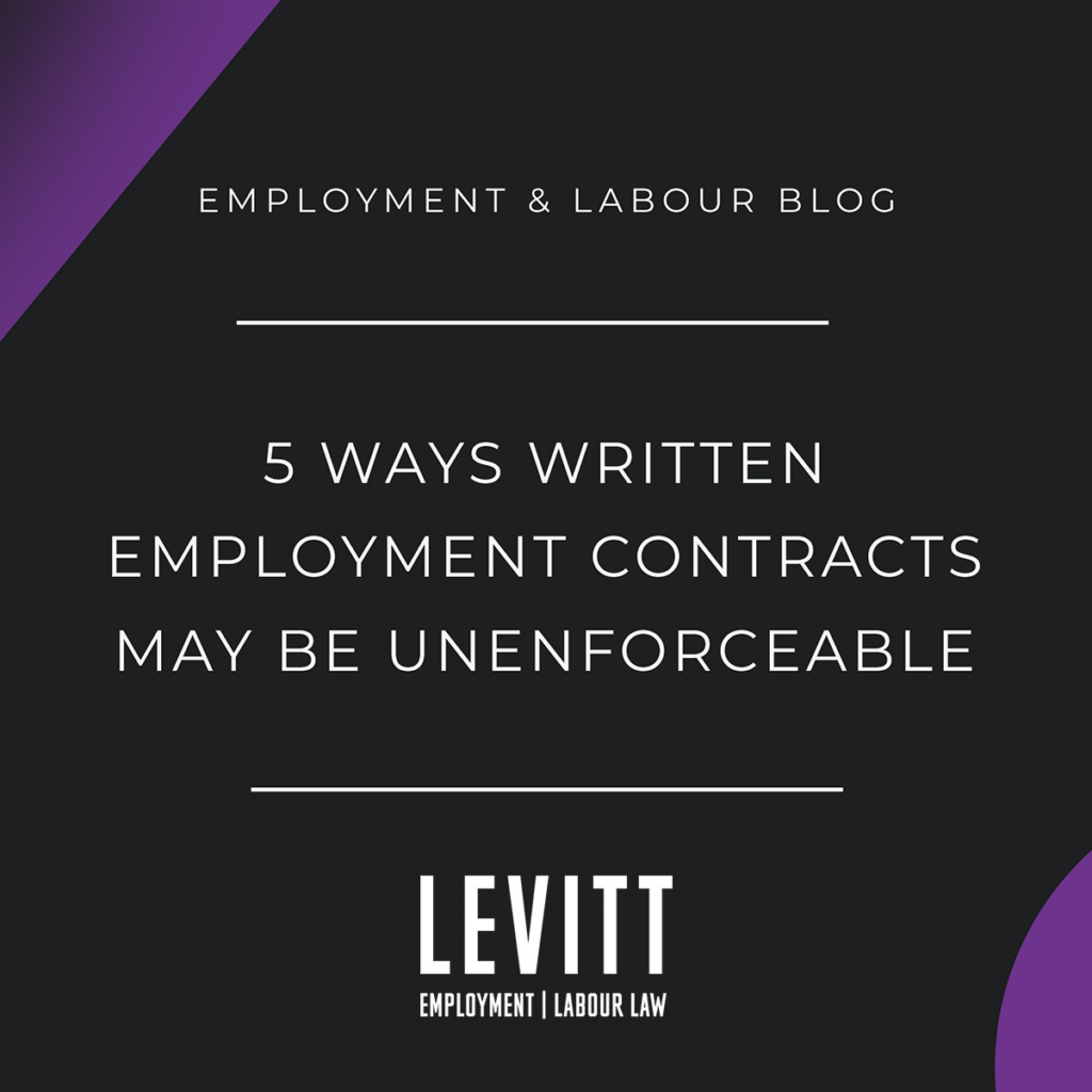 5 Ways Written Employment Contracts May Be Unenforceable