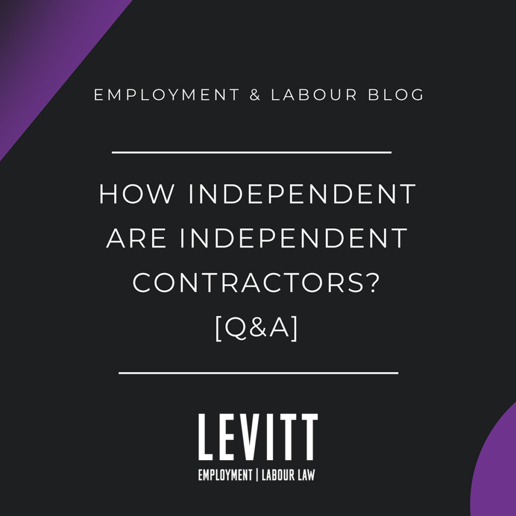 How Independent Are Independent Contractors? [Q&A]