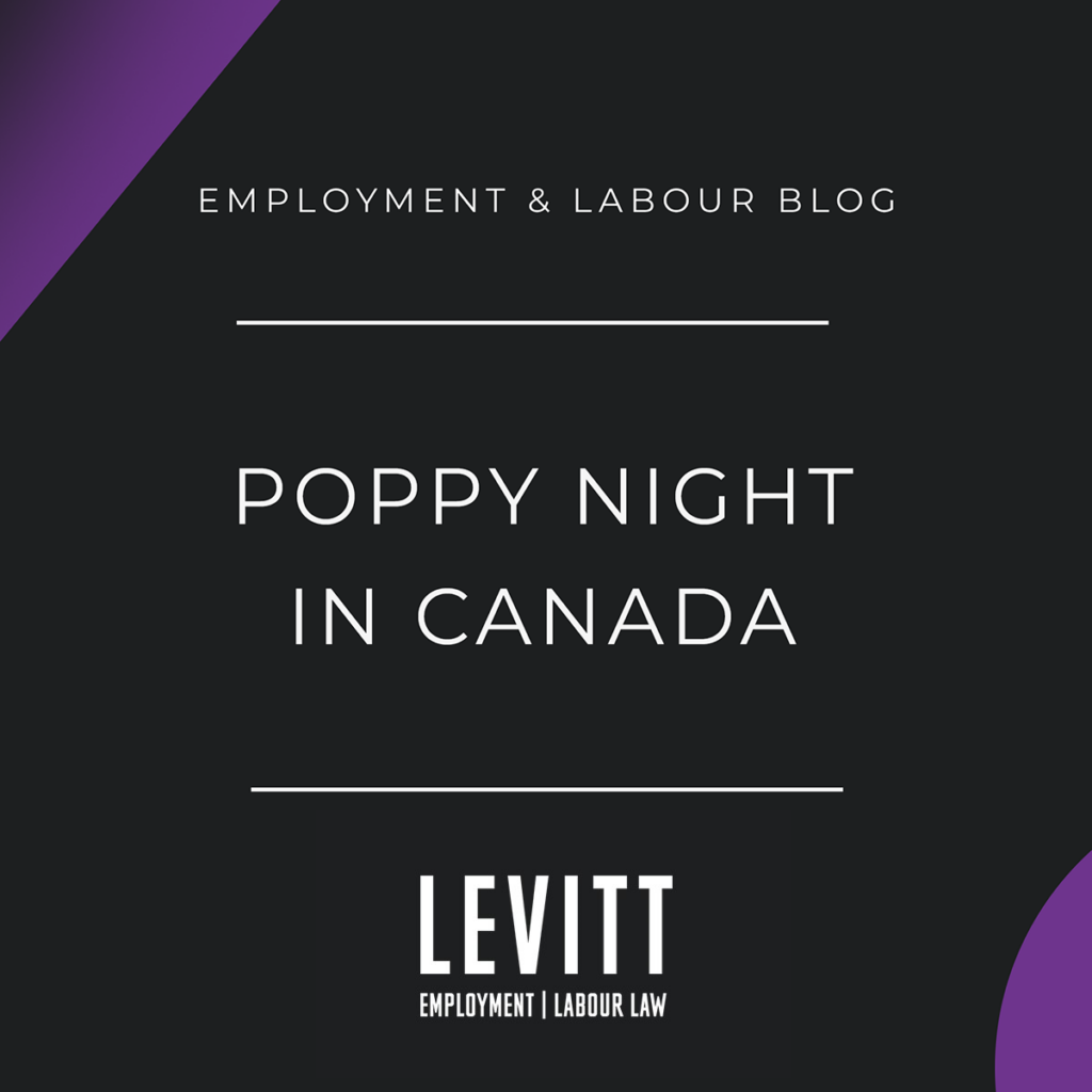 Poppy Night in Canada