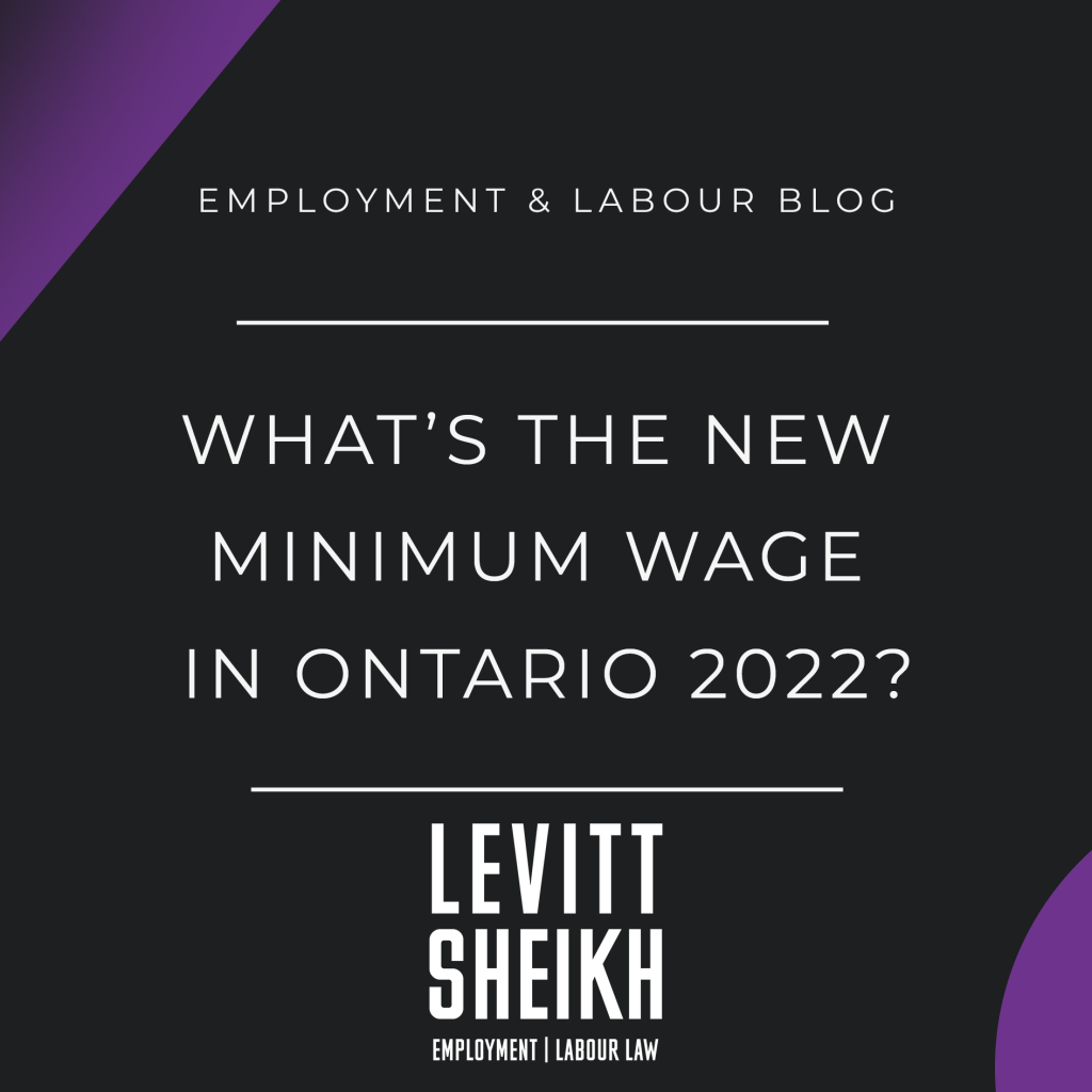What is the New Minimum Wage in Ontario in 2022?