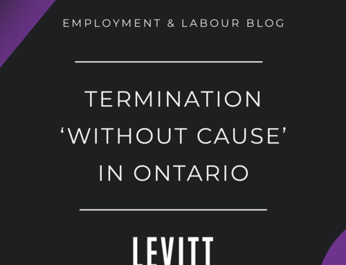 Termination ‘Without Cause’ in Ontario