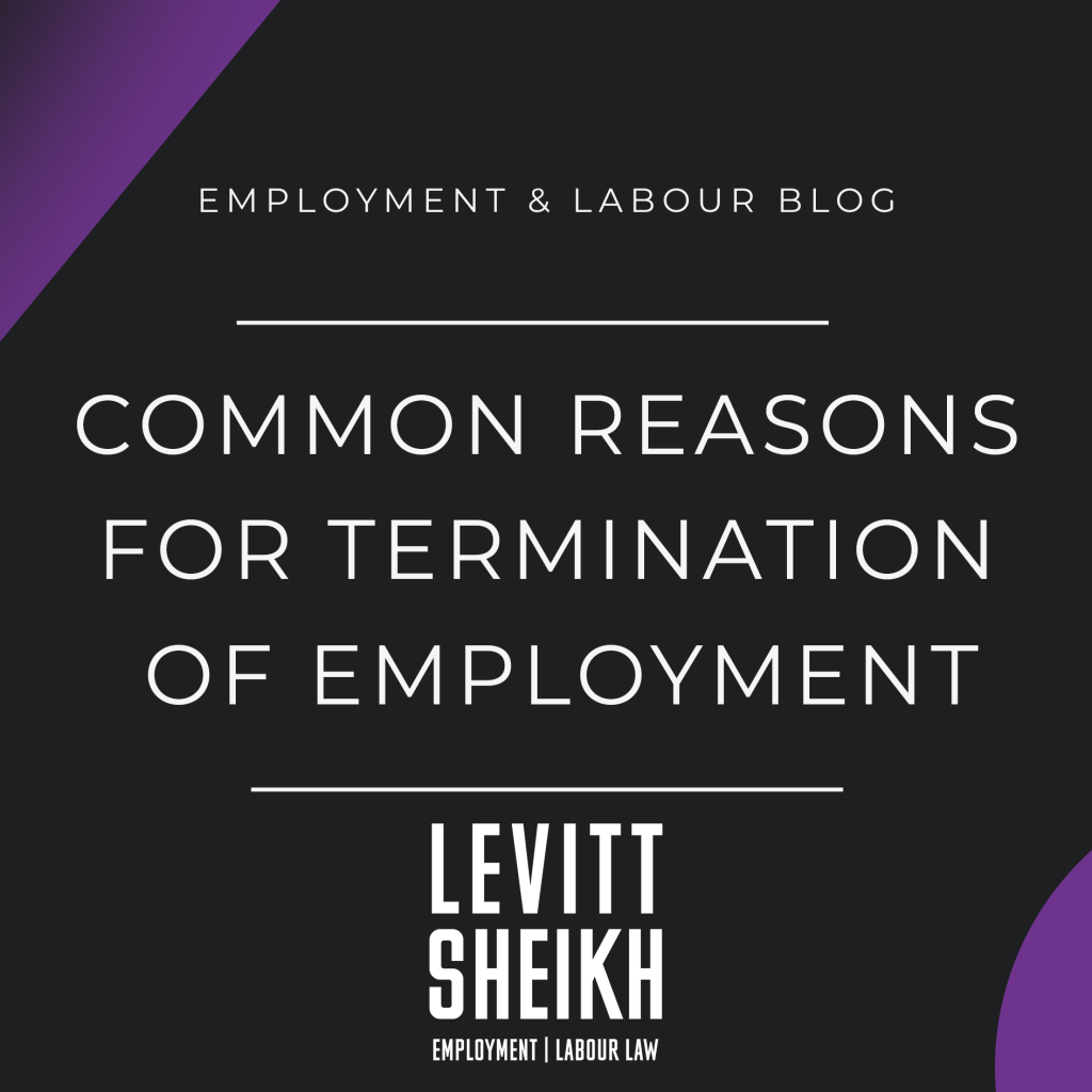Common Reasons for Termination of Employment