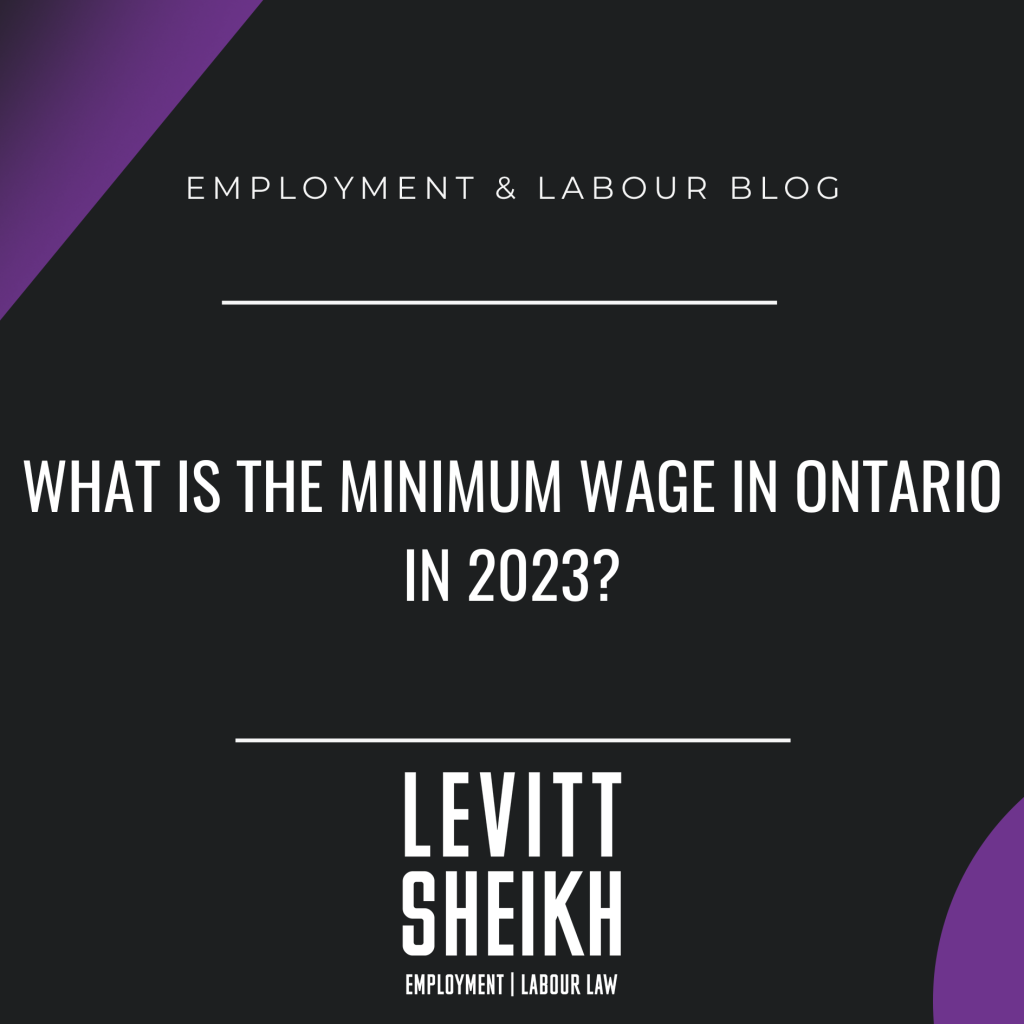 WHAT IS THE MINIMUM WAGE IN ONTARIO IN 2023?