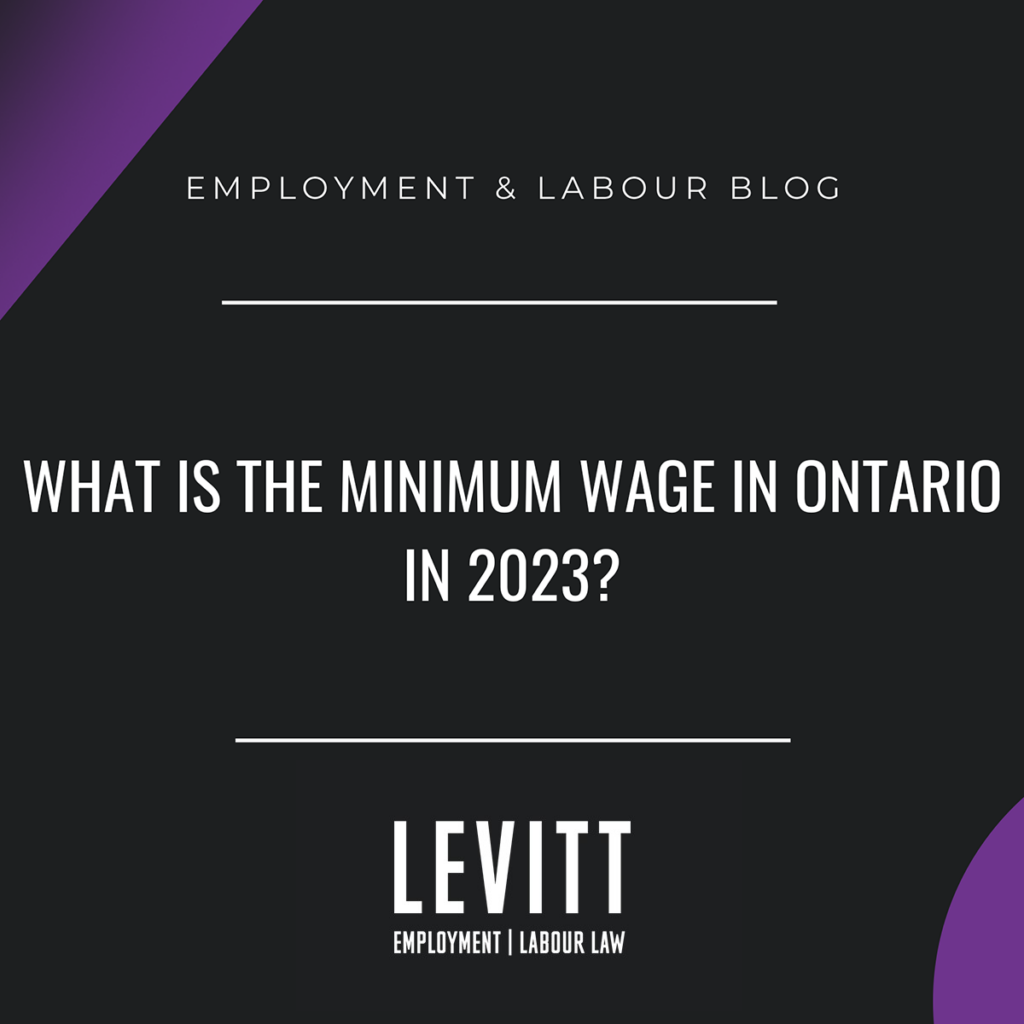 WHAT IS THE MINIMUM WAGE IN ONTARIO IN 2023?