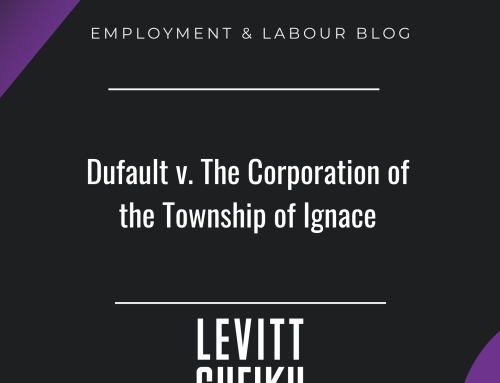 Dufault v. The Corporation of the Township of Ignace: Another bomb dropped on employment contracts